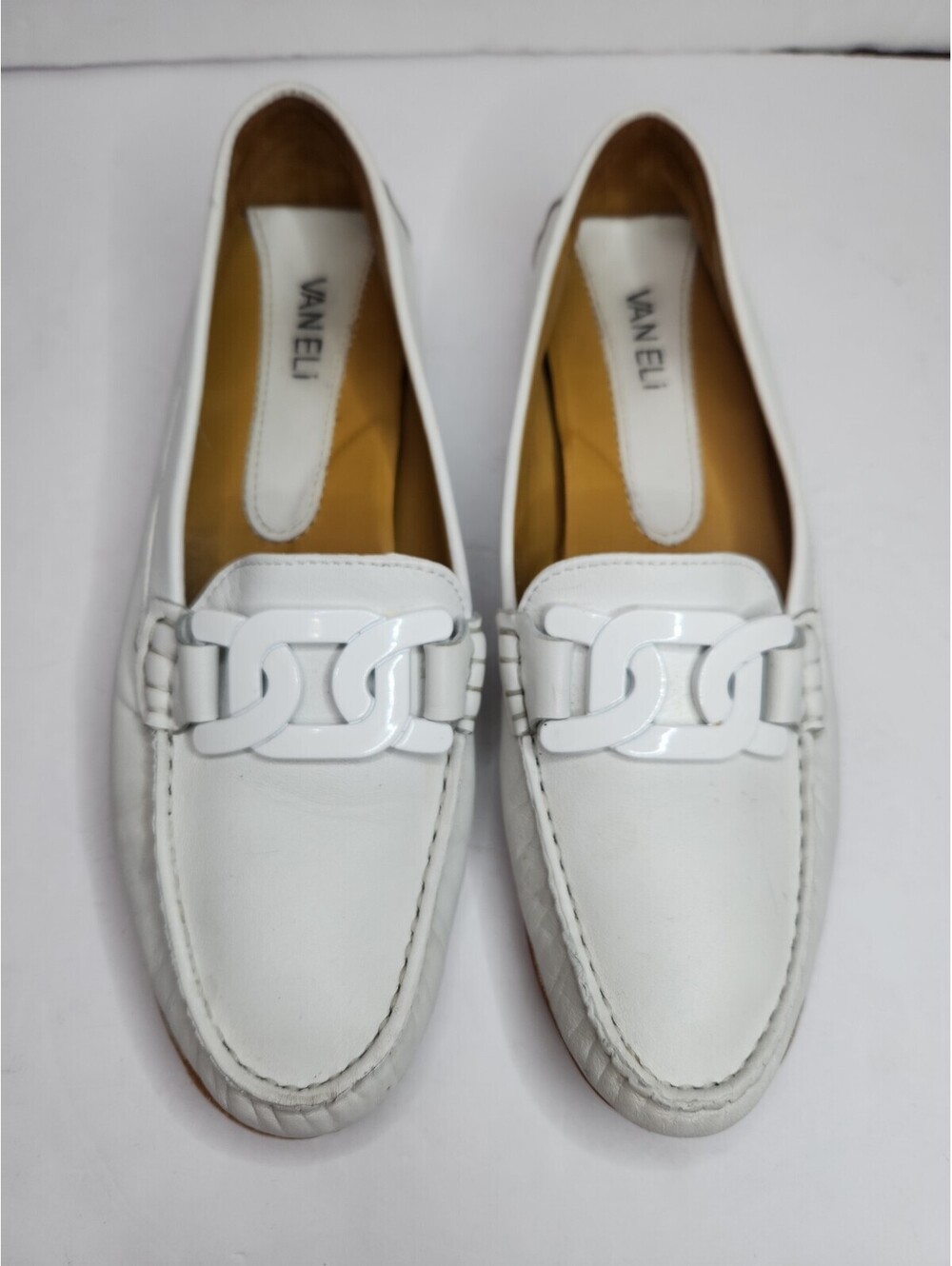 VANELi Akier Leather Driving Loafer 9 A Chain Link Slip On Comfort Walking $178